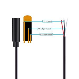 3.5mm femelle connecteur de prise Jack à fil nu extrémité ouverte <span class=keywords><strong>casque</strong></span> Aux câble <span class=keywords><strong>Audio</strong></span> pour <span class=keywords><strong>casque</strong></span> écouteur Microphone réparation de cordon - Product Image 3