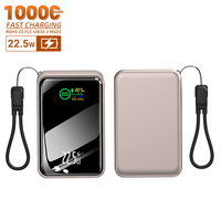 Nuevo Banco de Energía Portátil HYTO de 22.5W PD20W con Carga Rápida, 10000mAh, Cables de Tipo C Integrados, Pantalla Digital Inteligente TFT