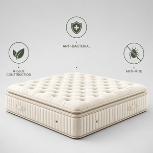 Materasso a molle in lattice naturale da 22 cm di qualità alberghiera, senza colla, antibatterico, anti-acaro, prodotto da un'azienda produttrice di materassi per la casa. - Product Image 5