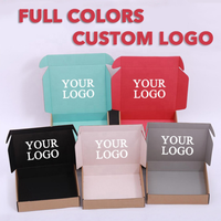 Boîte d'expédition en carton ondulé avec logo personnalisé, boîte postale en carton rigide pour vêtements, boîte d'emballage postale en papier avec fermeture à languette