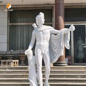 Cuộc sống kích thước cổ điển đá cẩm thạch tự nhiên Hy Lạp God Apollo tượng để bán - Product Image 3