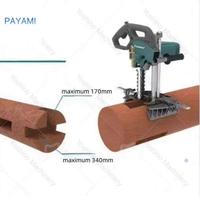 Perceuse à bois portative de 17 cm avec moteur à balais et scie à chaîne pour le perçage de trous carrés et de mortaises dans le bois