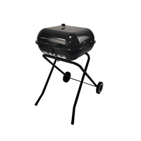 Barbecue en fer de qualité supérieure, portable, pliable, avec allumage assisté par ventilateur, 2 en 1
