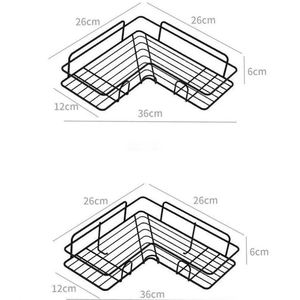 Stainless Steel Adhesive Bathroom <b>Shelf</b> No Drilling Rustproof Wall Mounted Shampoo Holder Organizer Basket for 90-Degree <b>Corner</b> - Product Image 4