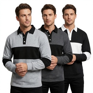 Camisa de Manga Larga para Hombre, Diseño a Rayas, Bloques de Color, Cierre de Botones, Corte Regular, Anti-Pilling, 100% Algodón - Product Image 1