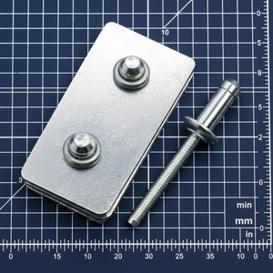 Rivets aveugles en acier carbone <span class=keywords><strong>Orlock</strong></span> haute résistance de 6,4 mm et 7,8 mm de diamètre, rivets aveugles Hemlock zingués, rivets aveugles Hem-Frim - Product Image 1
