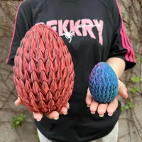 Mainan Kreatif 3D Print Naga 30cm dengan Telur Skala 10cm SDC01 untuk Anak-Anak, Koleksi Seni Kerajinan Hiasan untuk Dekorasi Rumah & Hadiah