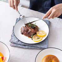Service de Vaisselle 13 Pièces en Céramique Blanche, Ensemble Bols Cuillères Assiettes en Porcelaine, Vaisselle de Table en Céramique pour Restaurant