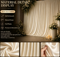 Rideaux en tissu extensible en soie de lait pour drapage de plafond de mariage, idéaux pour la décoration de scènes, événements, fêtes et banquets (vente en gros)