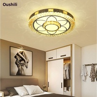 Plafonnier LED en cristal à montage en surface, moderne, minimaliste, luxueux, pour chambre à coucher, salon, télécommande, CRI élevé 90, 220V, nouveau modèle