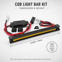 Barre lumineuse de toit 1/18 RC Crawler, projecteur LED COB de simulation pour mini-camion, accessoires de décoration et de mise à niveau du châssis