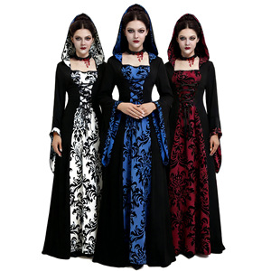 Yi Xiaoyi Medieval Court Hooded Dress S-5XL Stage Performance <b>Costume</b> Women's Victorian Dress - Product Image 5