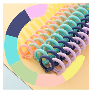 Schlussverkauf Qualität grün blau lose Blattbindungsstreifen Pc-Bindungsring 5 Schleifen Ringe mit Baumzweig-Blatt - Product Image 4