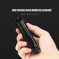 Alliage d'aluminium 365nm lampe de poche uv miroir noir batterie sèche 365nm lampe de poche uv pour l'argent illustration d'ongle