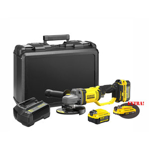 Amoladora Angular Inalámbrica de 18V con 3 Baterías de Iones de Litio 2x4.0Ah + 1x2.0Ah SFMCG400M2K-QW UTP0487/3 para Disco de Pulir FATMAX Italia - Product Image 1