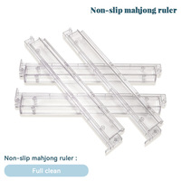 Supports de Mahjong Américains - 17,5 Pouces, Multicolores, Support Antidérapant avec Tige de Poussée et Règle de Tri de Cartes Monobloc