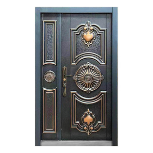 Porte d'entrée principale en acier de style moderne SUNZION, insonorisée, antivol, ignifuge, résistance au feu 1,5h, pour villa extérieure et <span class=keywords><strong>appartement</strong></span> - Product Image 5