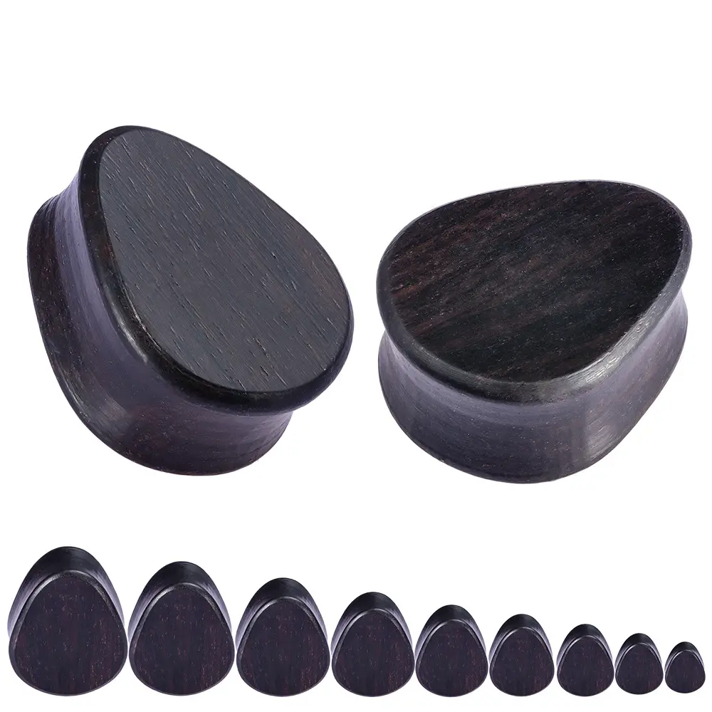 2401 orecchini ambientali in legno di sequoia viola, non verniciati, espansione di gioielli per piercing auricolari di tendenza a forma speciale