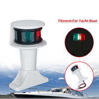 4 pouces 12V Bateau Marin Base Fixe CONDUIT Feux De Navigation Double Couleur Vert Rouge Ancres de Poupe Blanc base