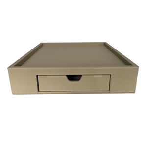 Phong Cách Mới Cà Phê Khay Ngăn Kéo Khay PU Da + Mdf Khay Phòng Khách Sạn Phụ Kiện Máy Tính Để Bàn Lưu Trữ Hộp Cá Nhân Tùy Chỉnh - Product Image 6