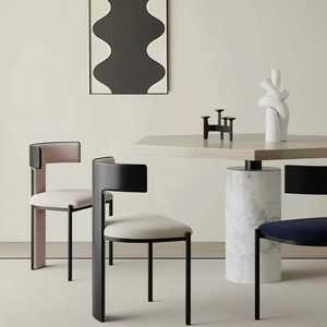 Italian Scandinavian Style <b>Dining</b> <b>Chair</b> Upholstered Minimalist Design For Home Restaurant Hotel Use - Product Image 4