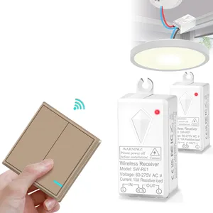 IP66 Waterproof Rating Max. 10A Wireless Light Switch RF Remote Control 6 Major Patents 3-Year Warranty Replacement