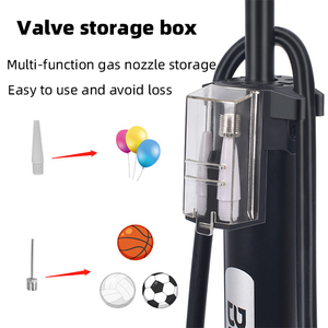 <span class=keywords><strong>Pompe</strong></span> <span class=keywords><strong>à</strong></span> tube en acier noir haute pression 160PSI hauteur 650mm <span class=keywords><strong>avec</strong></span> adaptateur de valve multi-usage pour <span class=keywords><strong>un</strong></span> gonflage rapide des pneus - Product Image 2