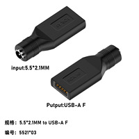 Adaptateur de connecteur d'alimentation cc 5.5*2.1mm femelle vers usb micro ,mini, mâle, type c pour ordinateur portable