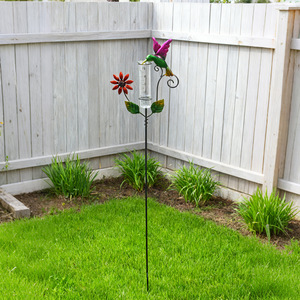 Cilindro medidor <span class=keywords><strong>de</strong></span> lluvia <span class=keywords><strong>de</strong></span> hierro forjado para exteriores, con vaso <span class=keywords><strong>de</strong></span> vidrio colector, herramienta <span class=keywords><strong>de</strong></span> jardín, con tapón - Product Image 6