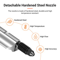 Kit Hotend Bambu Lab A1/A1 Mini dengan Nozzle 0.4mm, Hotend Kuningan, Rakitan Hotend yang Baru Ditingkatkan, Edisi Kecepatan Tinggi untuk Printer 3D