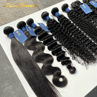 Lots de Cheveux Naturels Vierge Double Drawn en Gros, Alignés dans le Sens de la Cuticule, Ondulés, Extensions de Cheveux Humains