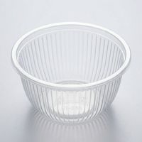 Bols alimentaires jetables en plastique PP sans BPA, écologiques, avec couvercle, pour fruits, desserts et contrôle des portions