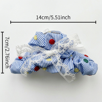 Barrette à cheveux personnalisable en polyester, couleur unie, avec nœud ondulé et dentelle, style élégant pour fête