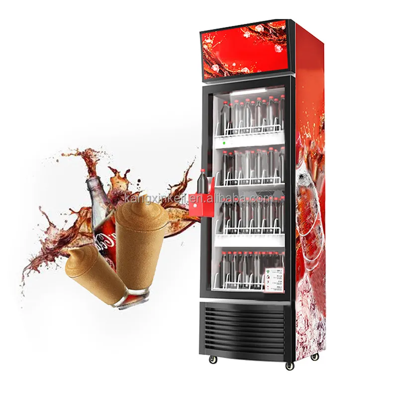 コンプレッサー急速冷却飲料ディスプレイ冷蔵庫シングルガラスドアエナジードリンク250lアイススラッシュ冷蔵庫冷凍庫