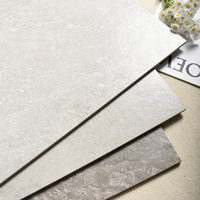 Carreaux de sol en céramique gris mat modernes 600x600, aspect granit, antidérapants, durables, épaisseur 9 mm, faible absorption d'eau, minimalistes