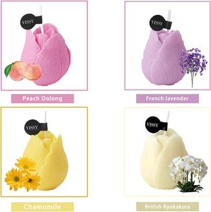 <span class=keywords><strong>Candela</strong></span> Artigianale in Cera di Soia Profumata alla Rosa, Souvenir Ecologico per San Valentino - Product Image 6