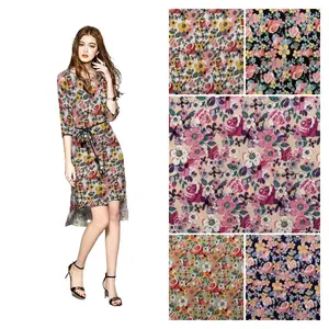 Gedrukt Rayon Stof Klaar Voorraad Rayon Stof Eenvoudige Print Plan Geverfd Rayon Stof