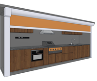 Cocina Móvil Moderna para Exteriores de 4m y 6m con Estructura de Acero Expandible