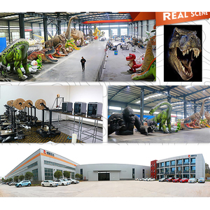 L=4m Velociraptor <strong>Fiberglass</strong> <strong>Dinosaurs</strong> Statues FRP Materials