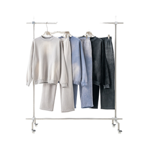 Vêtements pour hommes 2025 automne sens avancé loisirs deux pièces ensemble doublé polaire ample Wei <span class=keywords><strong>Yi</strong></span> sweats à capuche Style de rue - Product Image 2