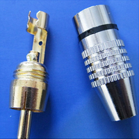 Connecteur audio RCA mâle couleur argent plaqué or sans soudure avec vis