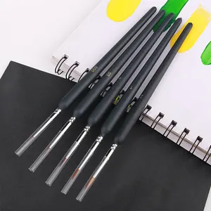 Synthetic Nylon Triangle Wooden Handle Detail small micro detail art brush miniature painting kit thin custom paint brushes