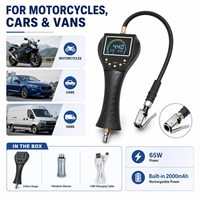 Pistolet gonfleur de pneus portable TB-902 rechargeable avec manomètre pour gonflage et dégonflage automatique des pneus de voiture, camion et tout-terrain