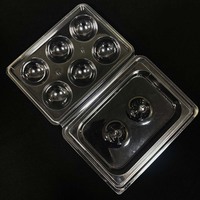 Plateau d'emballage pour glaçons en forme de boule, emballage en blister à clapet, emballage jetable en PET PP, fourni directement par l'usine
