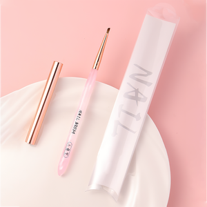 Pinceaux pour nail art, acrylique, motif marbré or et jade, lot <span class=keywords><strong>de</strong></span> 12, pinceaux triangulaires pour <span class=keywords><strong>dessin</strong></span> <span class=keywords><strong>de</strong></span> lignes, modèle portable, stylo gel UV - Product Image 5