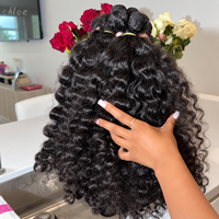 Lots de Cheveux Humains Bruts d'Inde, Alignés dans le Sens de la Cuticule, Vente en Gros
