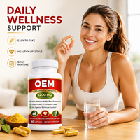 Capsules végétaliennes OEM Berberine Plus 1200mg Extrait de Coptis Curcuma Soutien Digestif Métabolique Immunitaire Complément Alimentaire Marque Privée