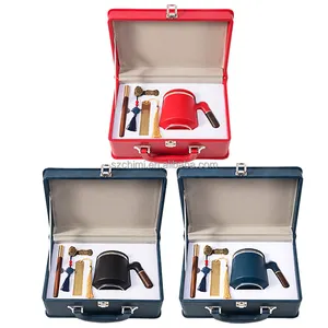 Set <span class=keywords><strong>Regalo</strong></span> Personalizzato per Affari: Segnalibro 16G + Chiavetta USB + Penna in Legno + Tazza da Tè + Valigetta in Pelle - Product Image 1