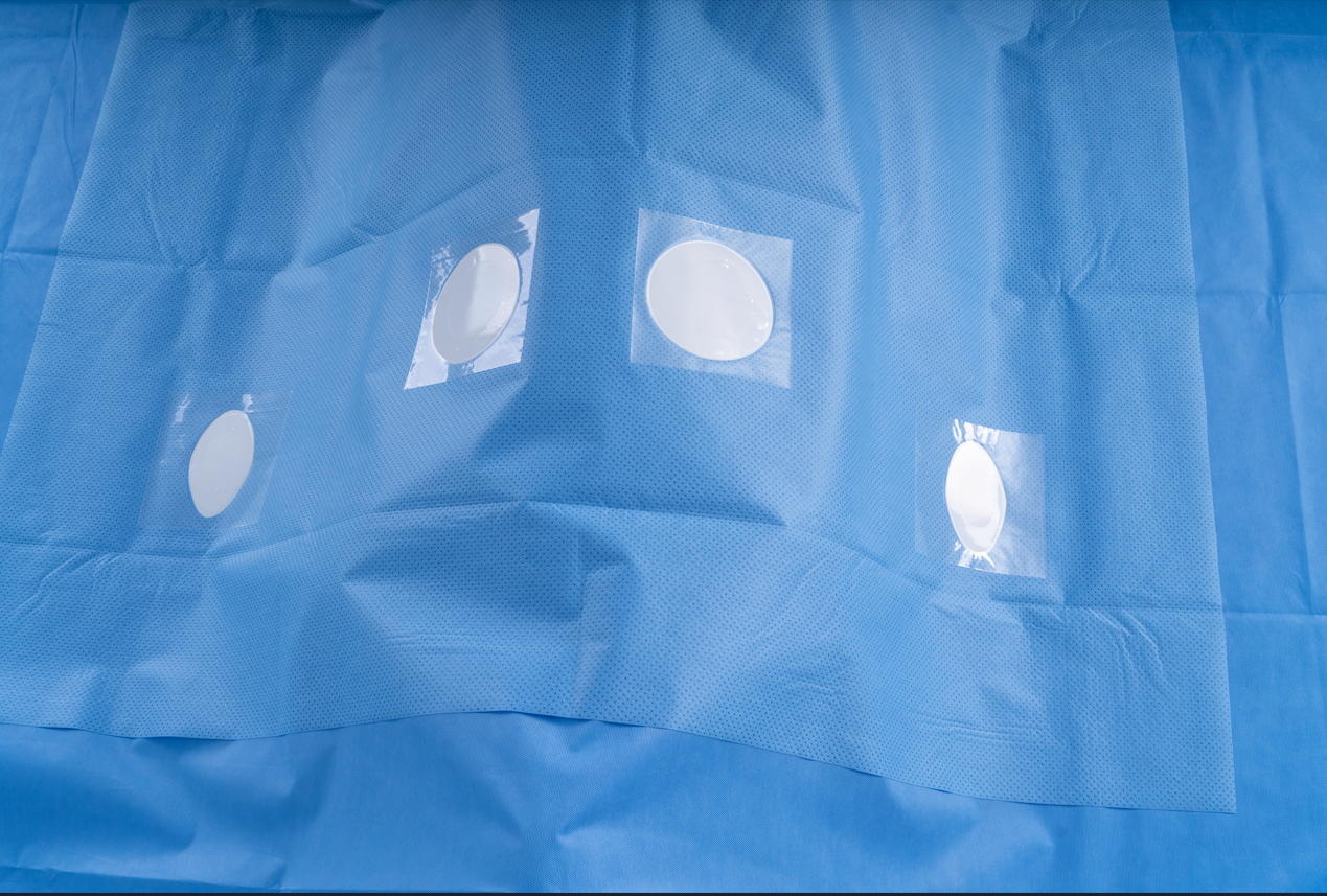 ISO13485 Femoral Angio Drape SMS Angiography Drape Pack With Surgical Gowns
