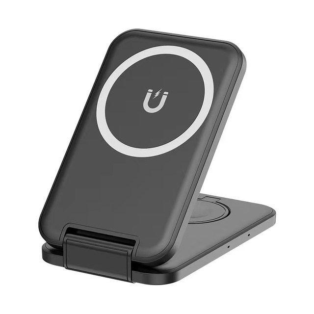 QC3.0 Magnetic Wireless Folding Stand Charger 3 in 1 Wireless Charging Station Multi-functional Fast Charging Dock